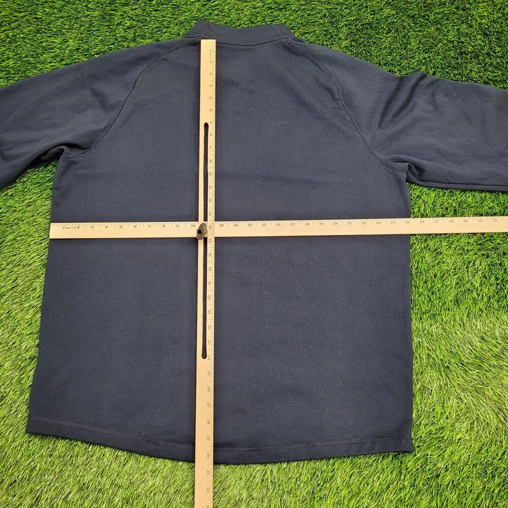 ADIDAS 1/4 Zip Sweater XL 25x30 Navy-Blue Climawarm